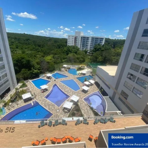 Flat Park Veredas com Vista Piscina Frigobar e Fogão