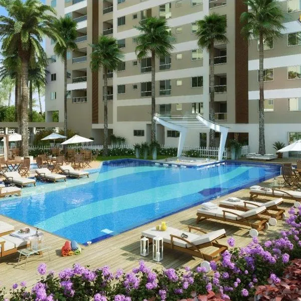 Apartamento novo frente mar com piscina em Home Club