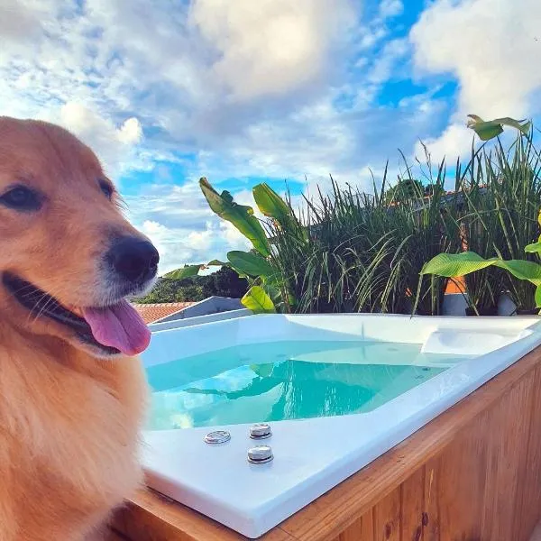 Vila Pitangueira - Apto Laranja - No Centro de Serra Grande com Piscina, Jacuzzi, Internet Veloz