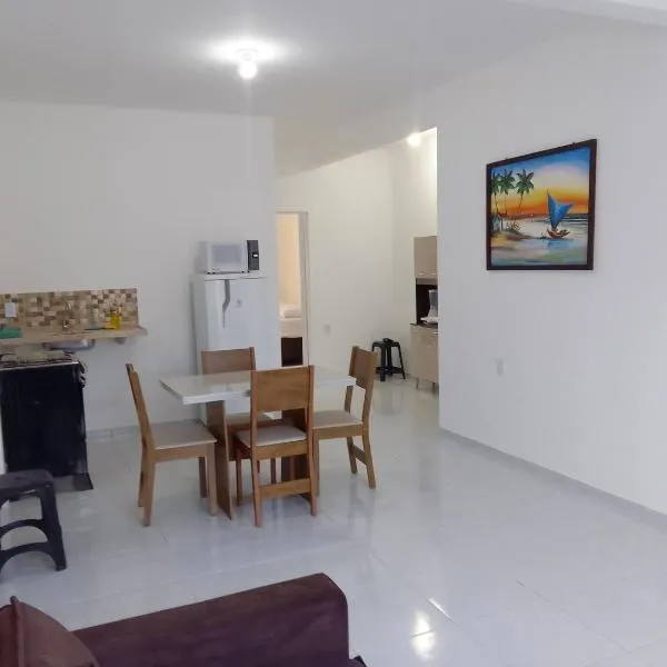 Estrela Apartamento 2 terreo - Quarto e sala com cozinha americana na praia do prea-Ce